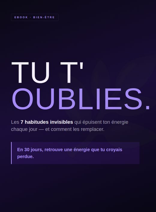 TU T'OUBLIES