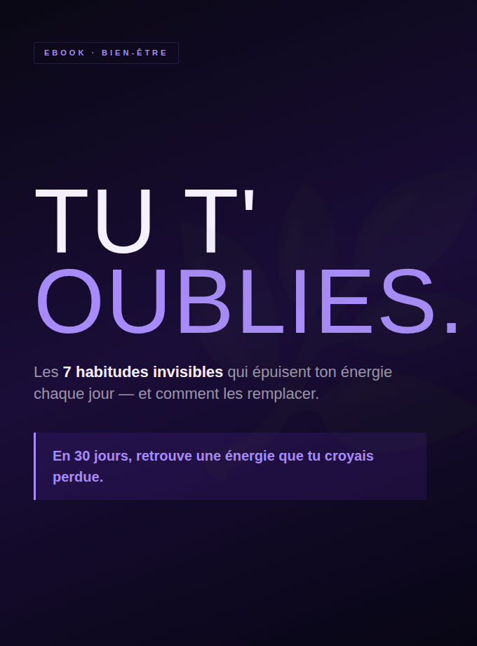 TU T'OUBLIES